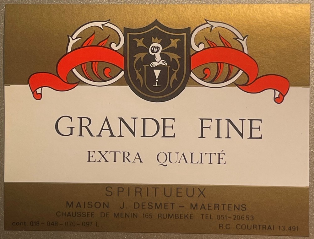 Antique Vintage Grande Fine Extra Qualite Wine Label 1920s