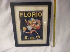 Florio Marcello Dudovich Art Print Marsala Wine Framed Bar Advertising Man Cave
