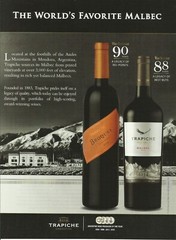 2015 Trapiche Malbec Wine print ad advertisement