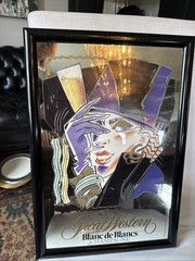 VTG Great Western Winery Blanc de Blancs Champagne Mirror Sign 19 x 13 Bar Decor