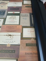 VTG 1997 24&Prime; X 20&Prime; Framed Wine Labels Reproduction