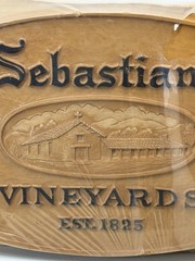 Sebastiani Vineyards Wall Sign Plaque RARE Vintage Sonoma CA NAPA Winery Wine