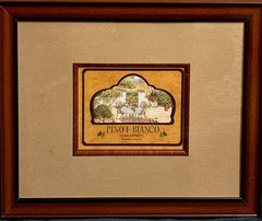 Framed Lithograph Print “Pinot Bianco Vigna Capretti Trentino-Alto…” 19.5×22.5