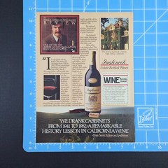 1983 Inglenook Estate Bottled Wines Vintage Print Ad Rutherford CA Napa Valley