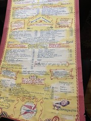 Large Vintage DA MEO PATACCA Rome Italy Restaurant Menu Poster 17”×40&Prime;. 1960&rsquo;s