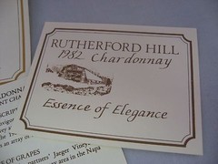 Vintage 1982 Rutherford Hill Chardonnay Wine Label Set Napa Valley Jaeger