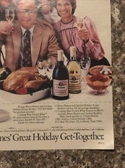 1983 Cribari Wine Mountain Chablis VTG 1980s 80s PRINT AD Holiday Get-Together