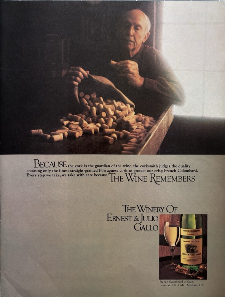 1980 Ernest & Julio Gallo Wines Original Vintage Advertisement Print Ad