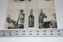 1964 Taylor Port Wine Couple Drinking Vintage Print Ad magazine mid-century B&W