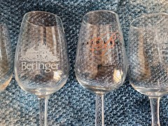 Lot of 4 Winery Souvenir Glasses Beringer Bridlewood Belle Marie Sequoia Grove
