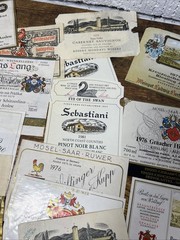 Lot of 55 Antique Vintage Mixed European USA Wine Spirits Labels