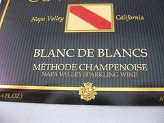 Mumm Cuvée Napa Blanc de Blancs Sparkling Wine Label California Collectible