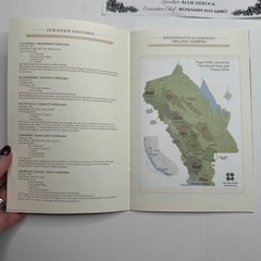 Grgich Hills Winery Brochure and Wine Pairing 4 Course Dinner Menu Napa Valley