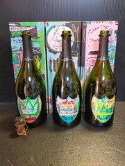 Dom Perignon 2015 Jean Michael basquiat Edition Limited (empty) 3 Bottles 3 boxぴ