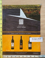 Quinta Do Vallado Wines 3 Bottle Scene 2015 Magazine Print Adverstisement