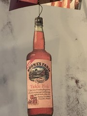 70’S BOONE’S FARM “TICKLED PINK” TICKLE PINK FRUIT WINE 40”+DANGLER WINE SIGN