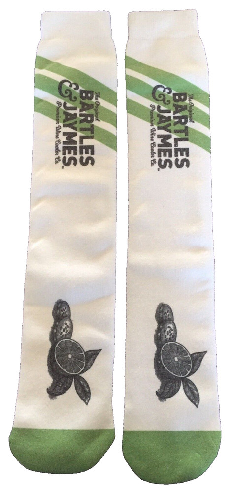 The Original Bartles & Jamyes Premium Wine Cooler Co Advertisement Socks NEW
