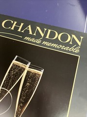 1980s Vintage Champagne Poster Art Domaine Chandon BRUT “Made Memorable”