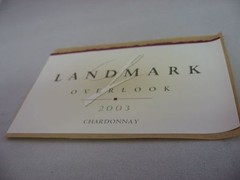 2003 Landmark Overlook Chardonnay Wine Bottle Label Sonoma CA USA Collectible