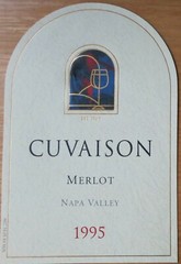 wine labels USA CUVAISON Merlot 1995 Napa Valley