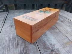 Vintage Carlos I Brandy Pedro Domecq Wood Box Bottle Holder Keepsake BOX ONLY