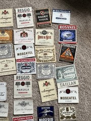 10 Assorted Vintage French Wine Bottle Labels New