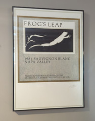 Iconic 1981 Frog&rsquo;s Leap Wine Label Framed Art by Chuck House Pencil Signed