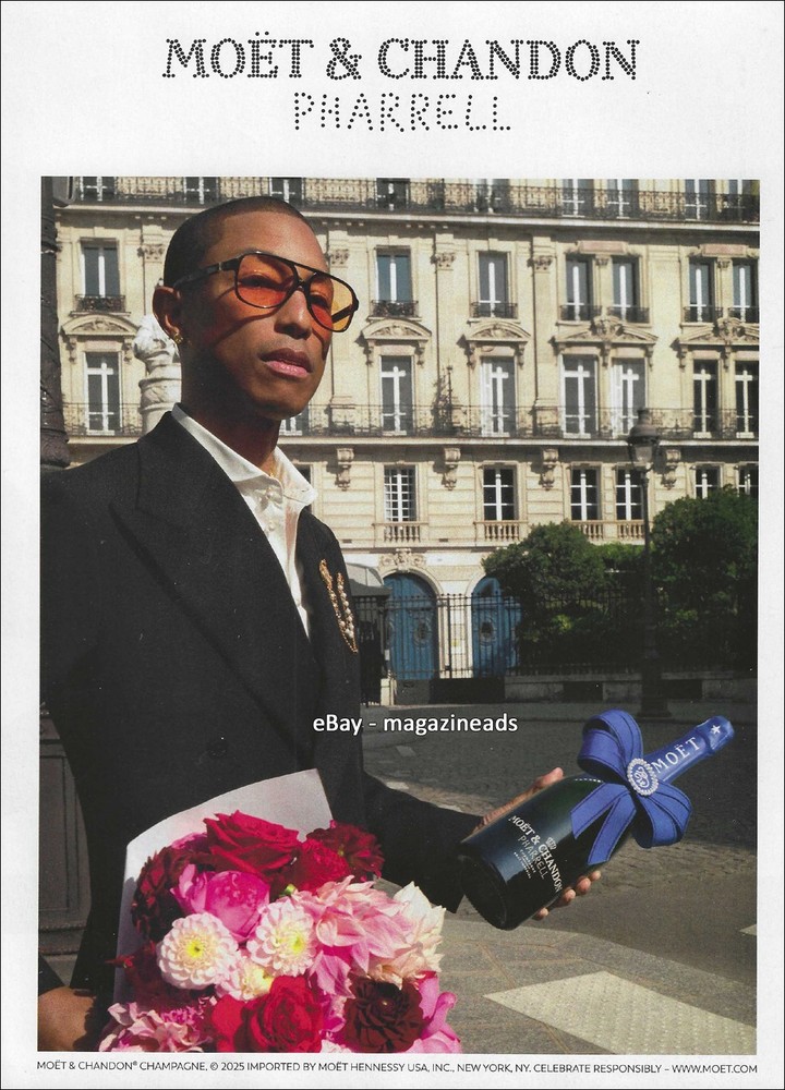 MOET & CHANDON x Pharrell 1-Page PRINT AD 2025 on streets of Paris