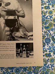 Vintage 1969 Taylor’s New York State Wine Print Ad Burgundy