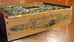 Vintage Ernest & Julio Gallo Chenin Blanc Filigreed Wooden Vine Display Crate
