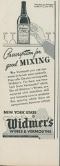 1941 Widmers Wines Vermouths Prescription For Good Mixing Vintage Print Ad L9