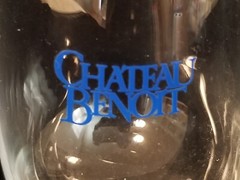 Vintage – Chateau Benoit – Oregon- Small Wine Glass – Blue Artwork – 6&Prime; Tall