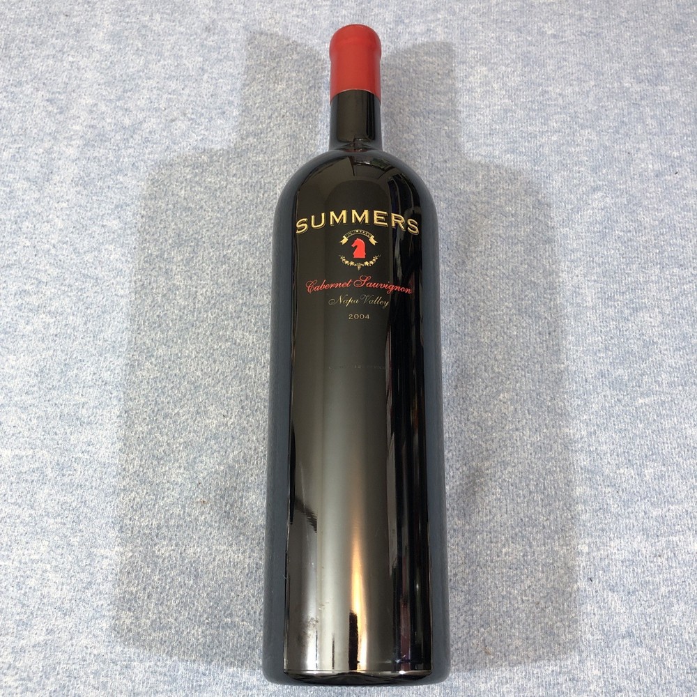 2004 Display Bottle NAPA VALLEY SUMMERS Lg Store Bar Display 19”x4 3/8&Prime; Sealed