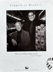 2000 COPPOLA on MONDAVI « Wine is Art, Robert Taught me That » Original PRINT AD