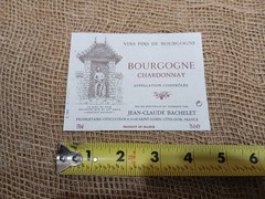 Vintage Bourgogne Chardonnay wine label