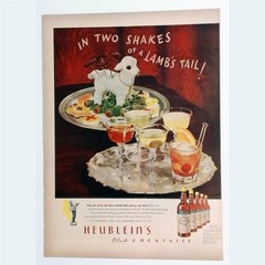 Vintage 1946 Ad Garrett&rsquo;s Virginia Dare Wine & Heublein&rsquo;s Club Cocktails
