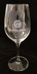 Chateau Diana – Healdsburg, CA – Wine Glass – 8-3/4&Prime; Tall – White Graphics