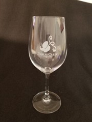 Tablas Creek Vineyard – Paso Robles, CA Wine Glass – White Artwork – 8-1/2&Prime; Tall