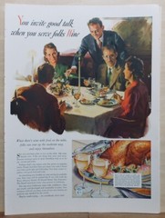 1941 magazine ad for Wine – You invite good talk when you serve folks Wine