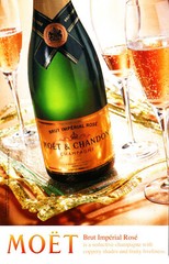 MOET & CHANDON CHAMPAGNE AD #1 RARE 2005 OUT OF PRINT SMALL AD 5X8&Prime;
