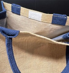 Domaine Chandon Sparkling Wine Tan & Navy Jute Tote Shopping Bag – Brand New