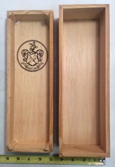 Carlos I Brandy Wooden Box Pedro Domecq Spain 12 1/4&Prime; x 4 3/8&Prime; x 3 3/4&Prime; Dreyfus