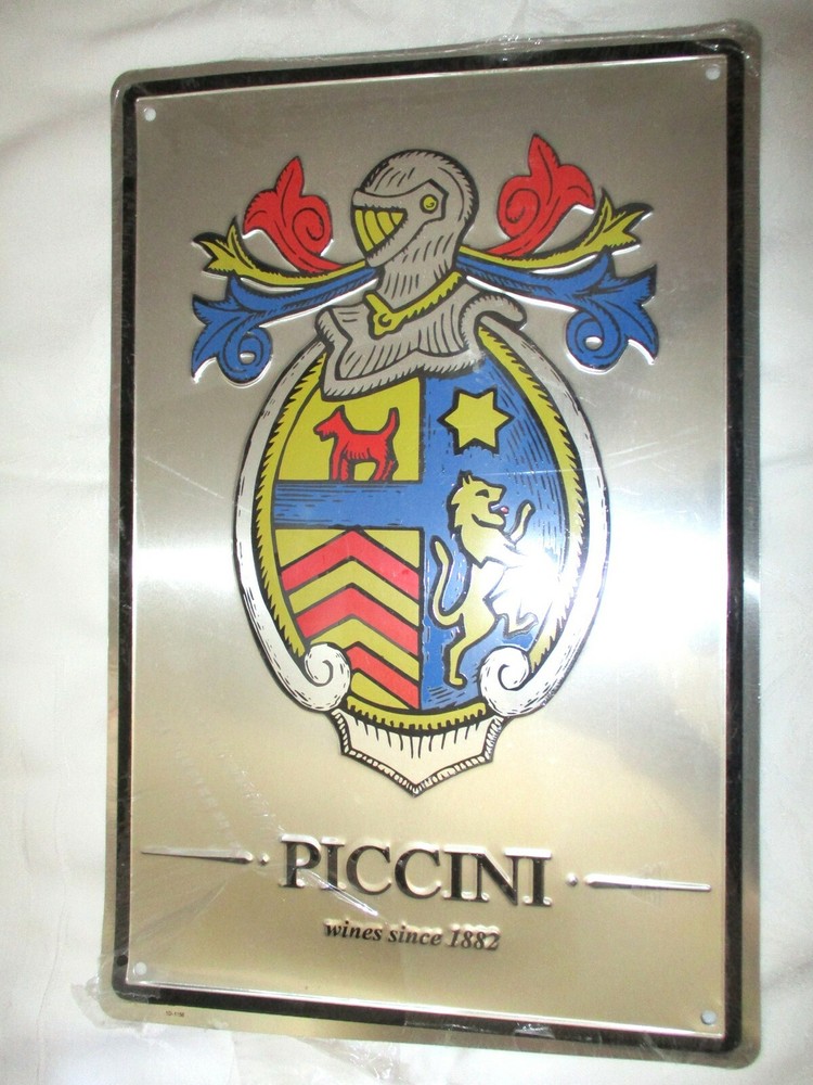 **Large PICCINI WINES Metal Sign – New**