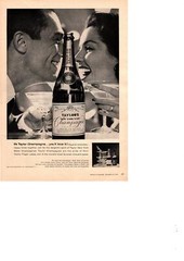 1959 Taylor&rsquo;s New York State Champagne Finger Lakes Hammondsport NY Print Ad