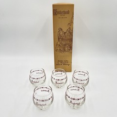 Brotherhood America&rsquo;s Oldest Winery NY 5 Tasting Glasses Roly Poly by Libbey VTG