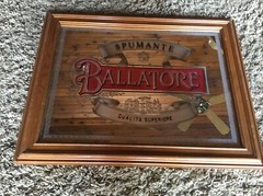 BALLATORE SPUMANTE Bar Vintage Advertising Mirror- Great!