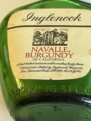 American Airlines Inglenook Napa Valley Petite Navalle Burgundy Bottle 70’s-80’s