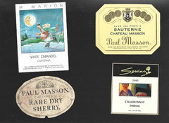 Lot of 4 different Wine bottle labels #11