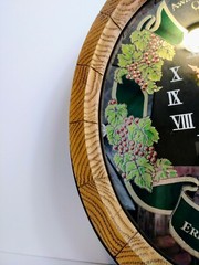 Vintage Ernest & Julio Gallo Wine Cellars Wine Barrel Oval Mirror Clock