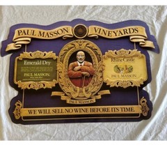 Paul Masson Vineyards Poster 19×29” Display Wine Rare